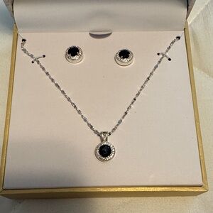 Charter Club Blue and Silver Necklace Set